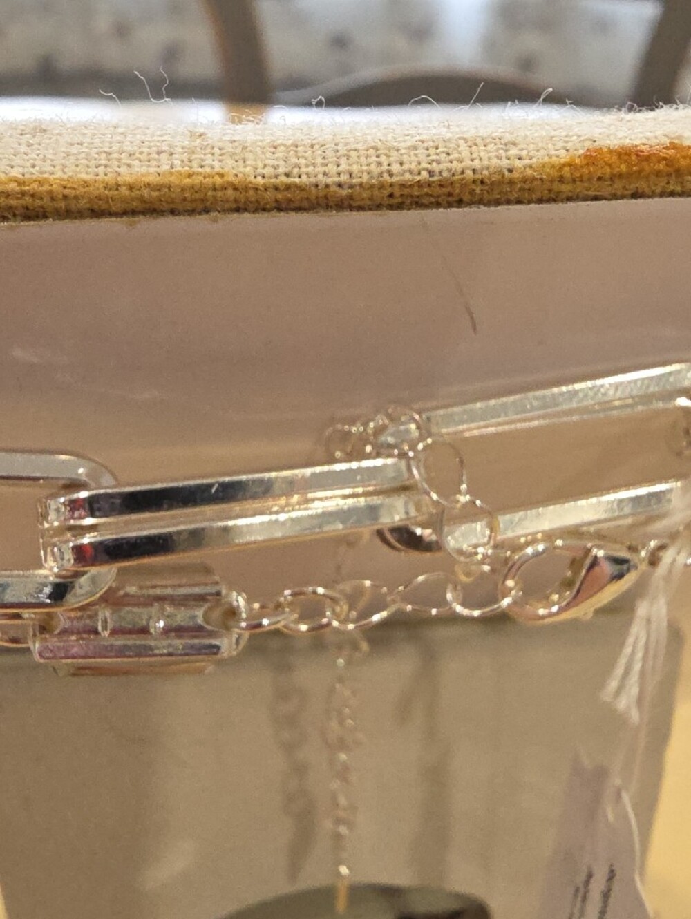 Silver Multi-Link Baguette Chain Necklace Park Lane - Picture 2 of 3